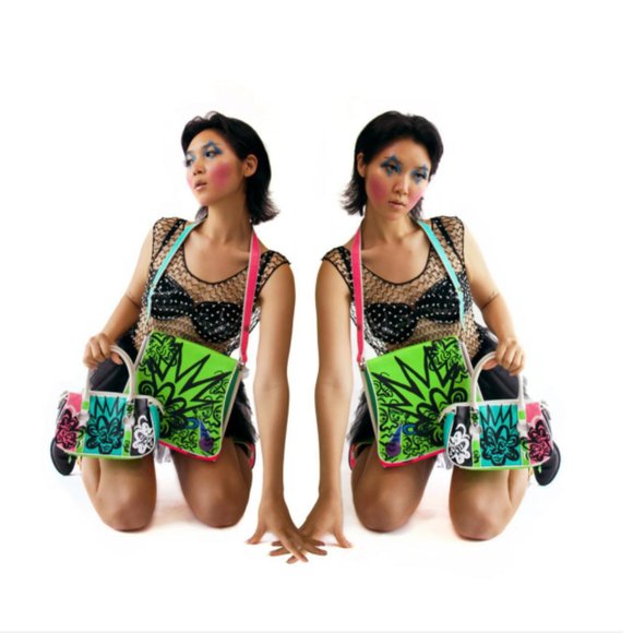 Hand painted vintage bag - Picture 4 of 4